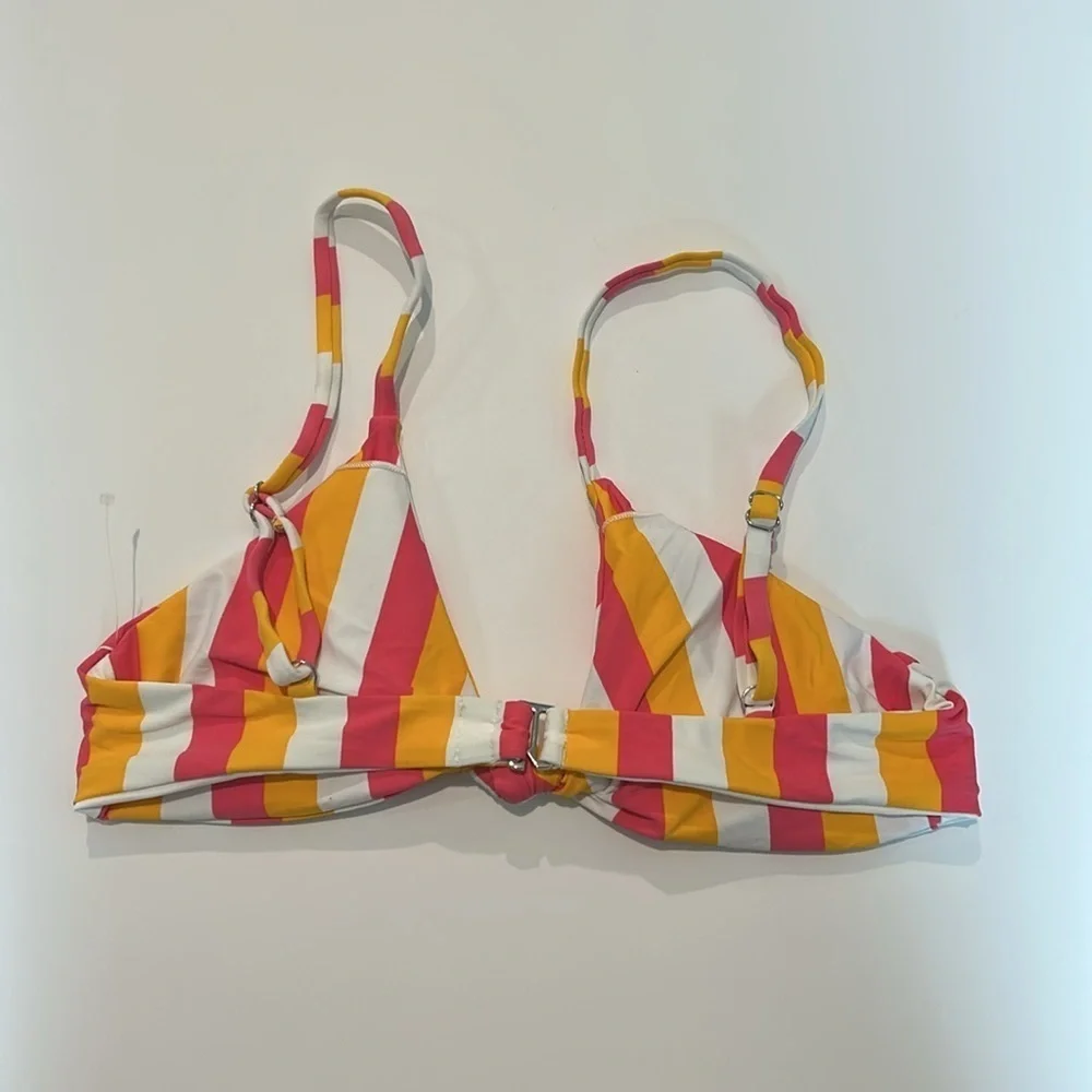 Dippin' Daisy's striped bikini swim top size small new